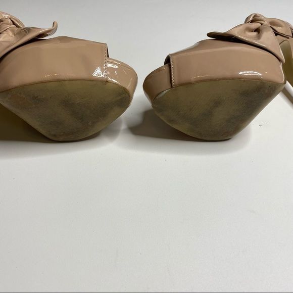 Steve Madden Nude Open Peep Toe Stiletto Shoes - Picture 15 of 16